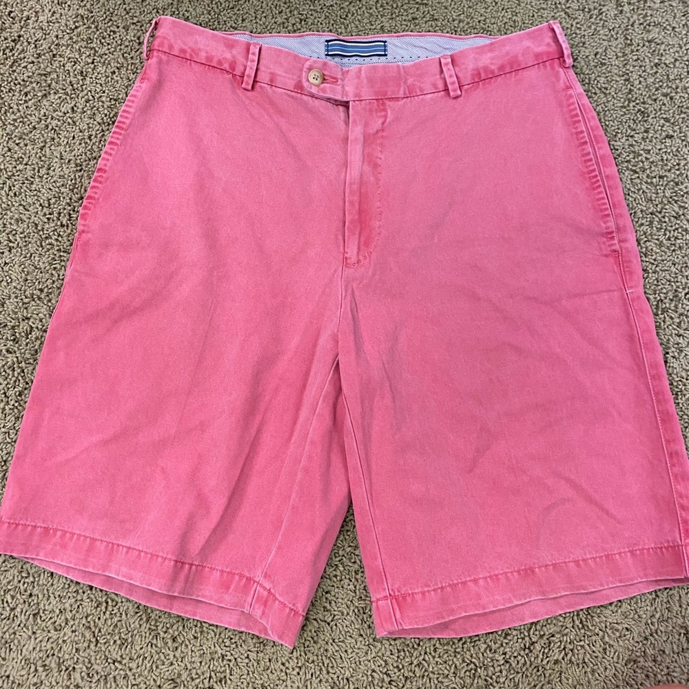 Peter Millar 100% Pima Cotton Sport Casual Shorts Pink Red Size 32 Nice!
